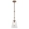 Westinghouse Pendant 60W Mini Biloxi Barnwood Clear Seeded Glass 6130400 - alternate 1